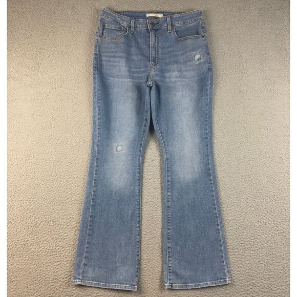 Levis Jeans Womens 32 Blue 725 Bootcut High Rise Light Wash Stretch Denim 32x29 - Picture 1 of 9